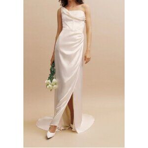 Reformation Else Ivory Silk Wedding Dress Size 6